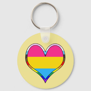 Pan Pride Heart Keychain Schlüsselanhänger