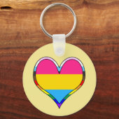 Pan Pride Heart Keychain Schlüsselanhänger (Vorderseite)