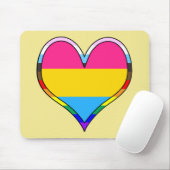 Pan Pride Heart Mousepad (Mit Mouse)