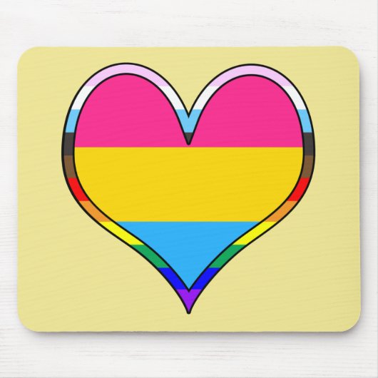 Pan Pride Heart Mousepad (Vorne)