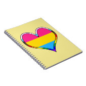Pan Pride Heart Notebook Notizblock (Rechte Seite)