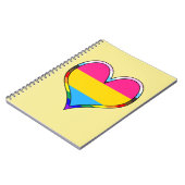 Pan Pride Heart Notebook Notizblock (Linke Seite)