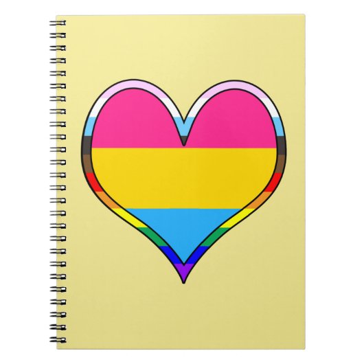 Pan Pride Heart Notebook Notizblock (Vorderseite)