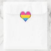 Pan Pride Heart Runder Aufkleber (Tasche)