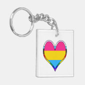 Pan Pride Heart Schlüsselanhänger (Vorderseite links)