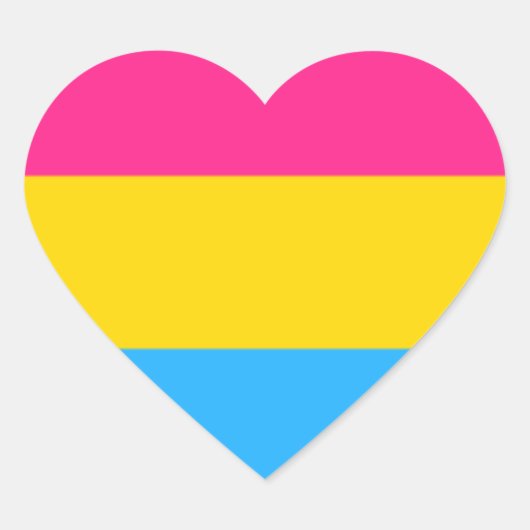 Pan Pride Heart Sticker (Vorderseite)