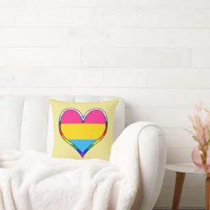 Pan Pride Heart Throw Kissen