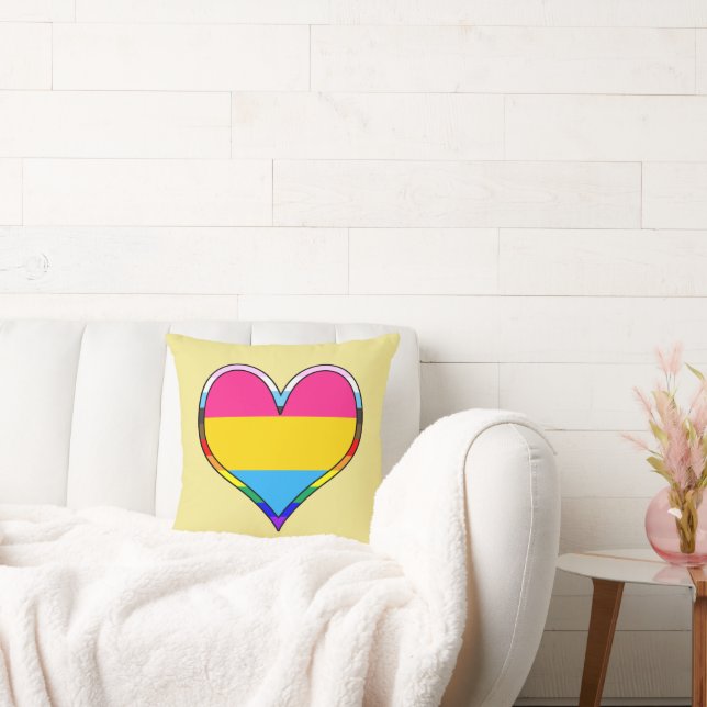 Pan Pride Heart Throw Kissen (Liege)