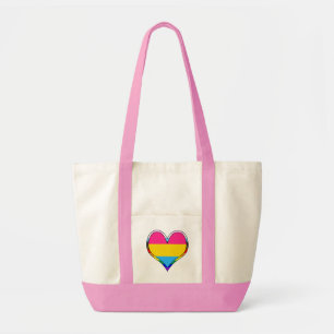 Pan Pride Heart Tote Bag Tragetasche