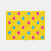 Pan Pride Hearts Fleece Blanket (Vorderseite (Horizontal))
