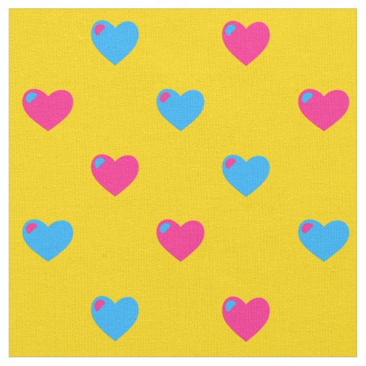 Pan Pride Hearts Stoff (Nahaufnahme)