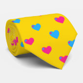 Pan Pride Hearts Tie Krawatte (Gerollt)