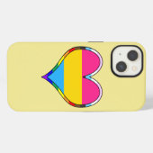 Pan Pride Herz Case-Mate iPhone Hülle (Rückseite (Horizontal))
