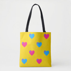 Pan Pride Herzen Tote Tasche