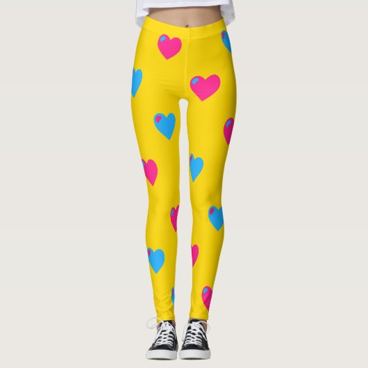 Pan Pride Large Hearts Leggings (Vorderseite)
