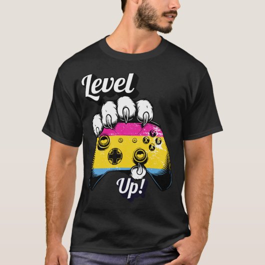Pan Pride Level Up Tiger Paw Controller T-Shirt 20 (Vorderseite)