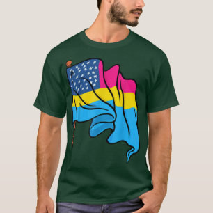 Pan Pride Monat US-Flagge Panseual Flag Que LGBTQ T-Shirt