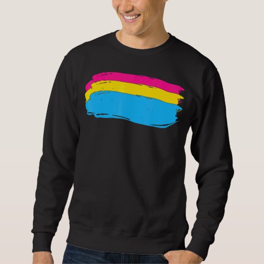 Pan Pride Month Lgbt Pansexuality Flag Que Paneel Sweatshirt (Vorderseite)