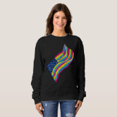 Pan Pride Month Pansexuality Us Flag LGbt Equality Sweatshirt (Vorne ganz)