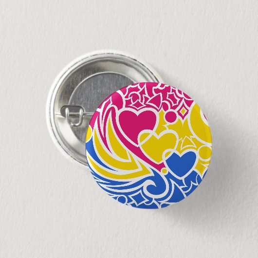 Pan Pride Squiggles Button (Vorne & Hinten)