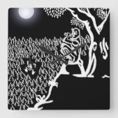 Pan Serenade Wall Clock Quadratische Wanduhr (Vorderseite)