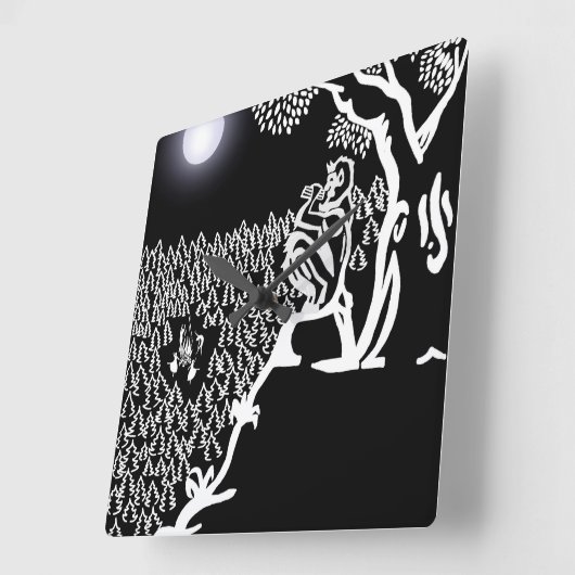 Pan Serenade Wall Clock Quadratische Wanduhr (Winkel)