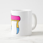 Pan-Stolz-Flagge Chai Jumbo-Tasse (Vorderseite Rechts)