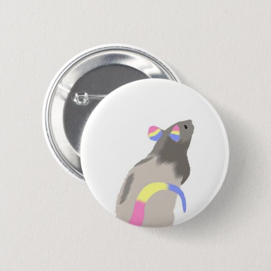 Pan-Stolz-Ratte Button (Vorne & Hinten)