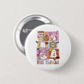 Pan Tasmas Ghost Pumpkin Spooky Conchas Halloween Button (Vorne & Hinten)