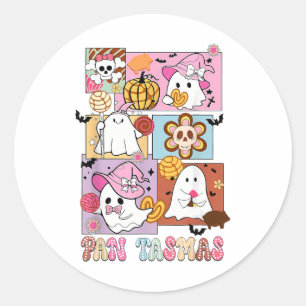Pan Tasmas Ghost Pumpkin Spooky Conchas Halloween Runder Aufkleber