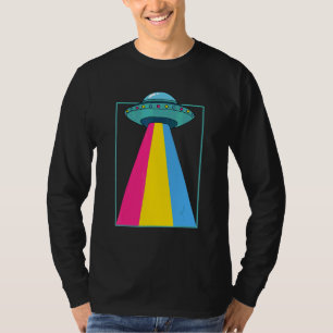 Pan UFO-Entführung Pansexueller Stolz Regenbogen L T-Shirt