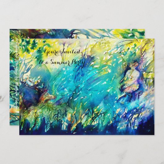 PAN UND DEINE Summer Party Einladung (Vorne/Hinten)