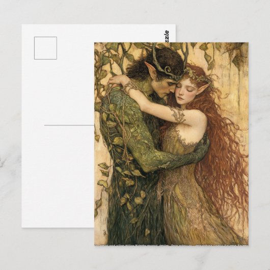 Pan und Fairy Postkarte (Vorne/Hinten)