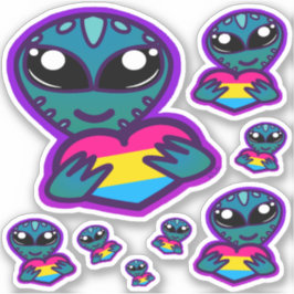 Pan und Proud Alien Stickers Aufkleber