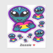 Pan und Proud Alien Stickers Aufkleber (Blatt)