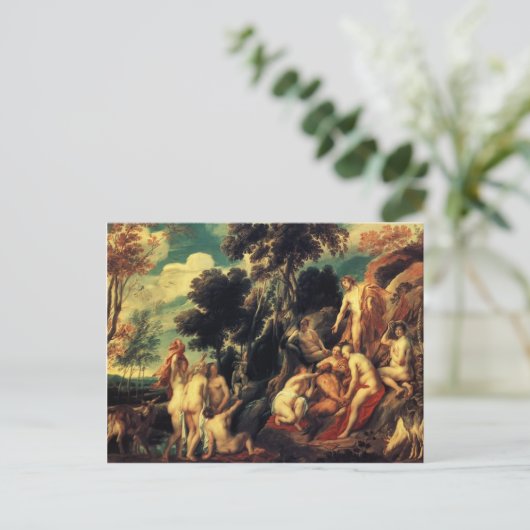 Pan von den Nymphen von Jacob Jordaens bestraft Postkarte (Stehend Vorderseite)