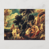 Pan von den Nymphen von Jacob Jordaens bestraft Postkarte (Vorderseite)