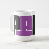 Pana Black und Lila Kaffeetasse (Vorderseite Links)