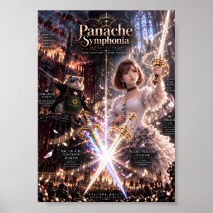Panacher Symphonia MIKA und Chibi-Sensei Kampf Cr Poster