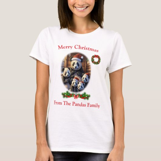 Panada Bear Christmas T-Shirt (Vorderseite)