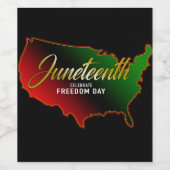 Panafrikanisch, 19. Juni Weinetikett (Einzelnes Label)