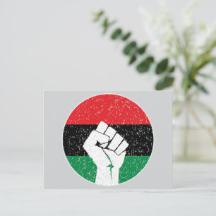 Panafrikanische Flagge, Afroamerikanische Schwarze Postkarte