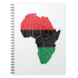 Panafrikanische Flagge Black History Month Kunstde Notizblock