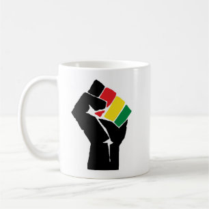 Panafrikanische Flagge Faust, Afroamerikanische Sc Kaffeetasse