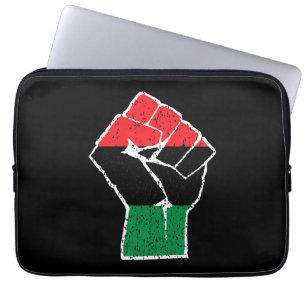 Panafrikanische Flagge Faust, Afroamerikanische Sc Laptopschutzhülle