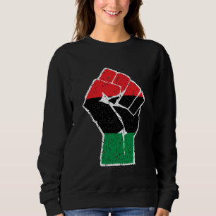 Panafrikanische Flagge Faust, Afroamerikanische Sc Sweatshirt
