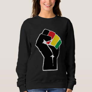 Panafrikanische Flagge Faust, Afroamerikanische Sc Sweatshirt