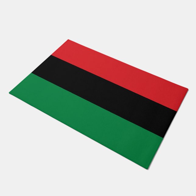 Panafrikanische Flagge Fußmatte (Schrägansicht)