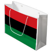 Panafrikanische Flagge Große Geschenktüte (Vorderseite Schrägansicht)
