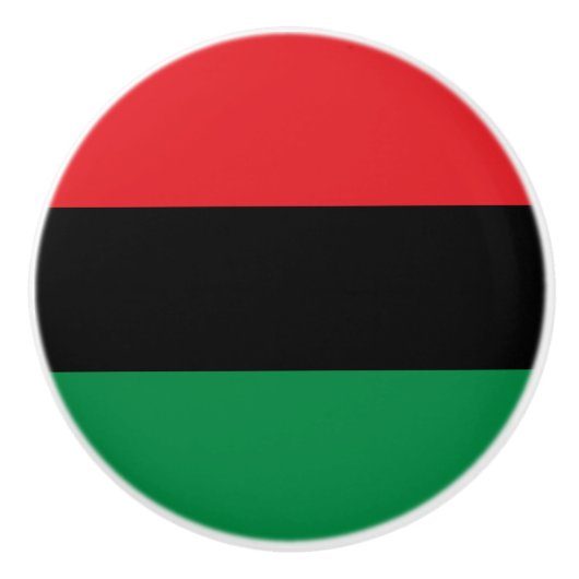 Panafrikanische Flagge Keramikknauf (Vorderseite)
